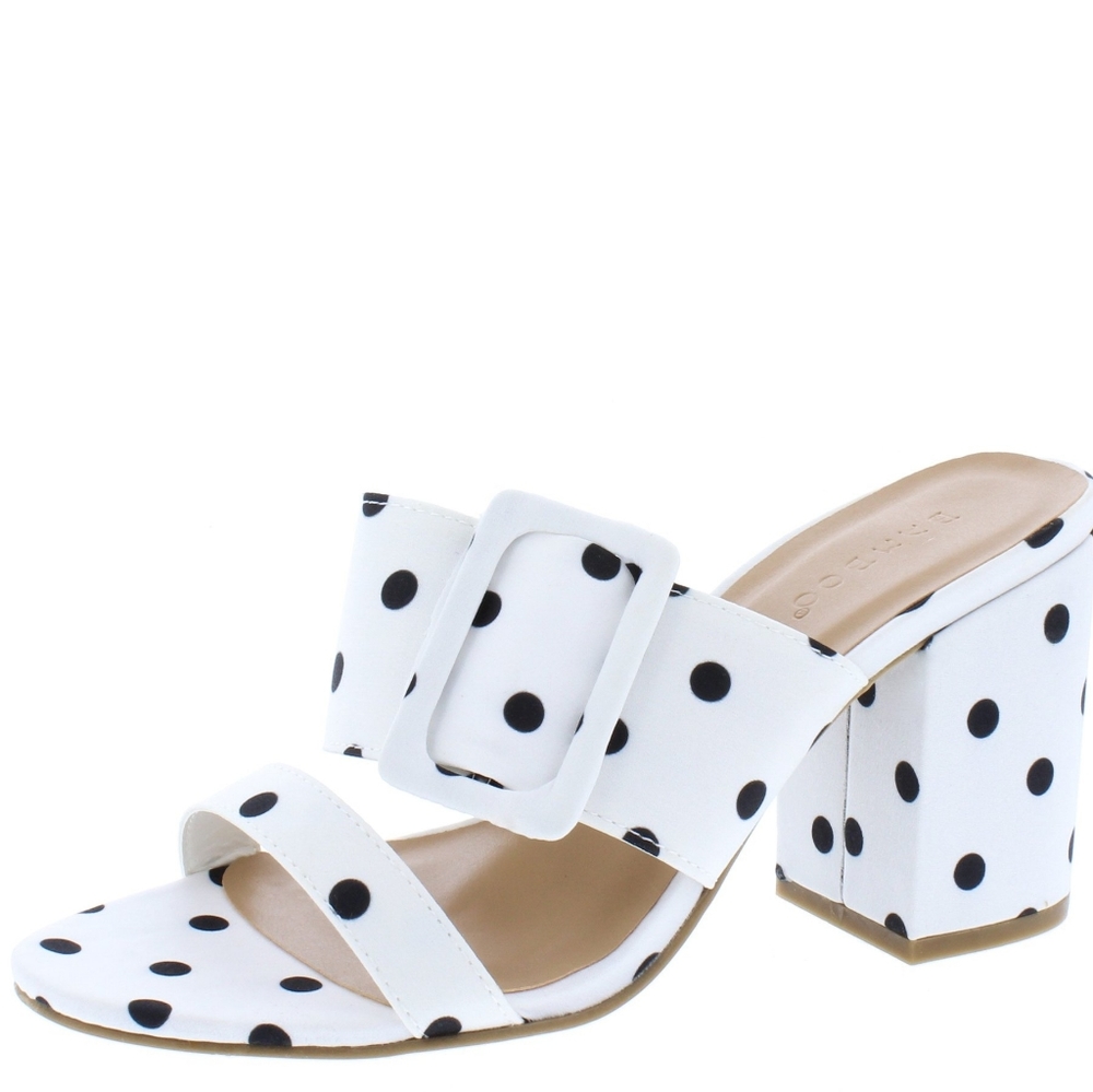 🎉Clearance🎉White and Black Buckle Strap Sandal